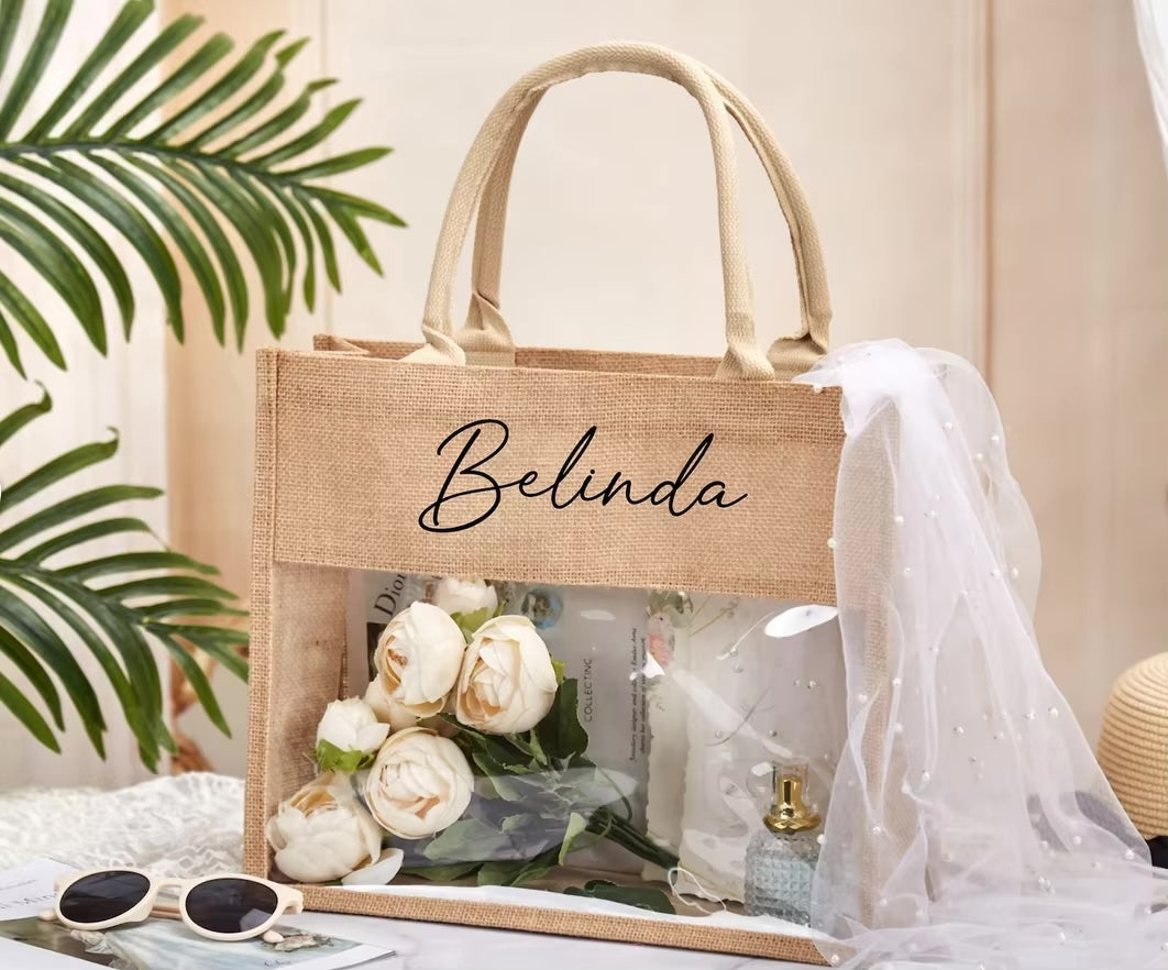 Sac a main femme toile de jute