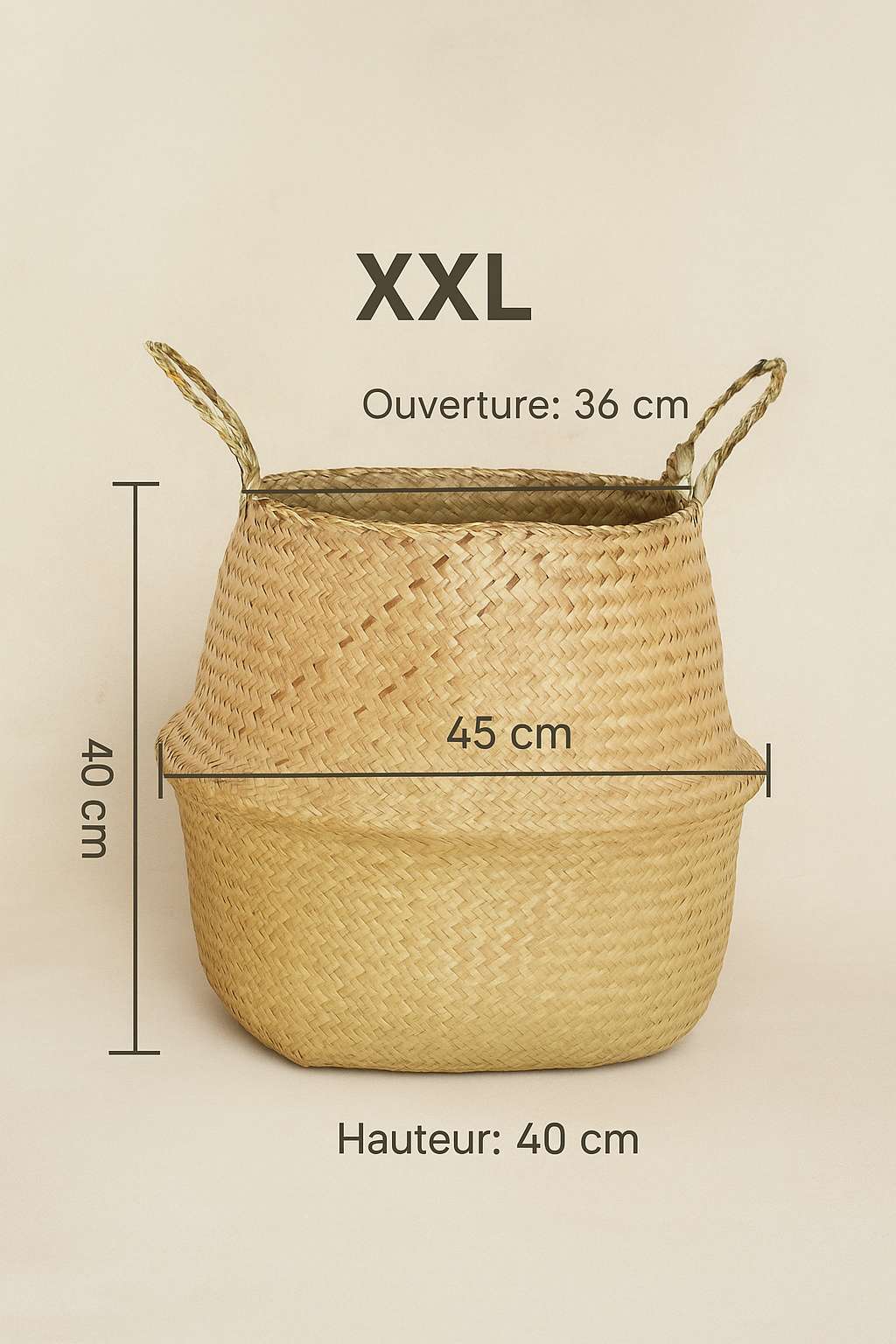 Cache pot en jute