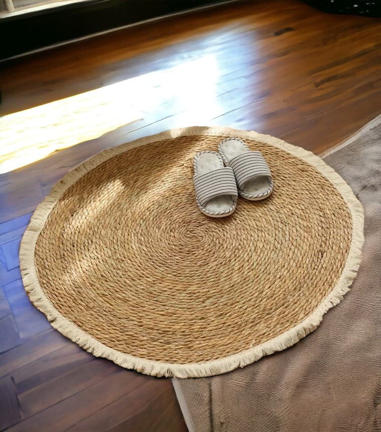 Tapis toile de jute rond