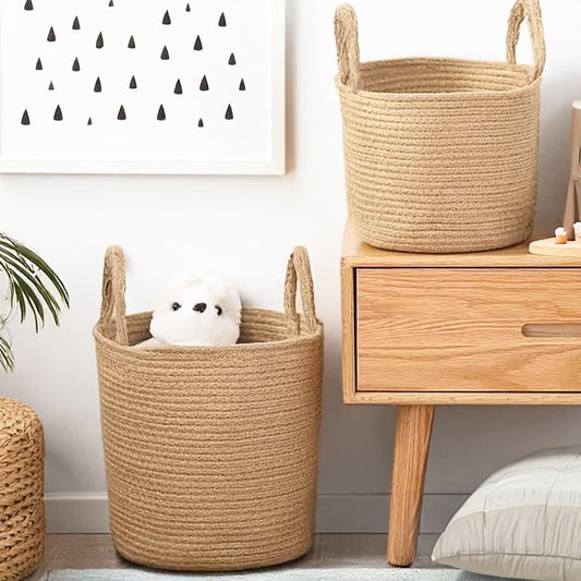 panier à linge en jute