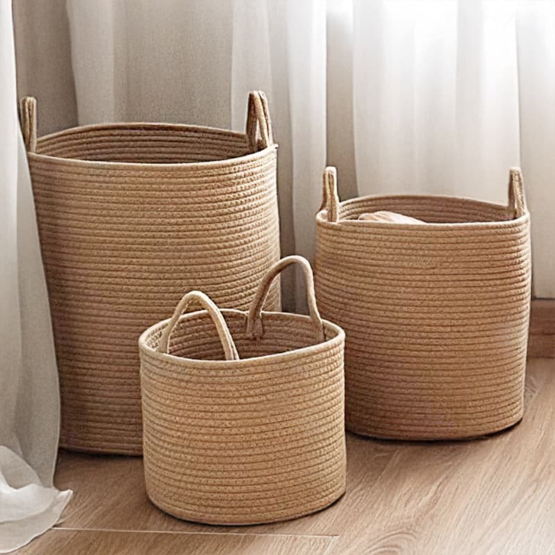 Panier à linge jute