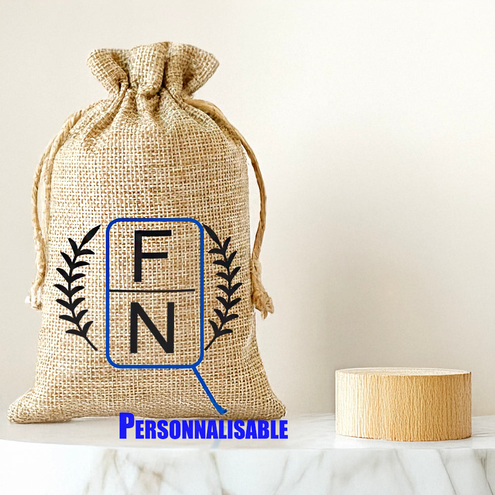 Pochette en Toile de Jute Personnalisable (lot de 25)
