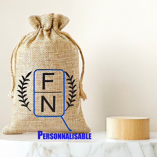 Pochette en Toile de Jute Personnalisable (lot de 25)