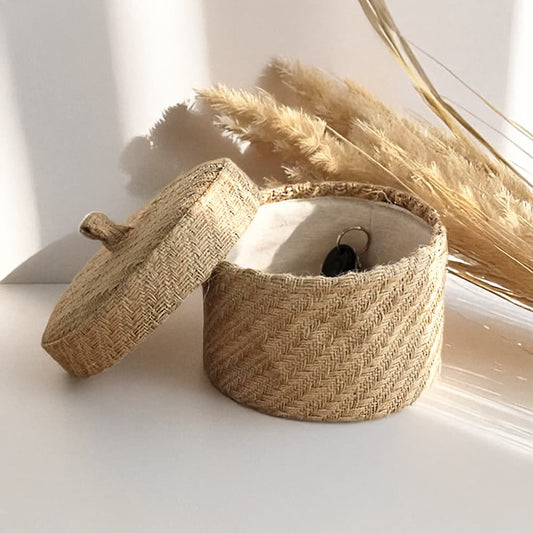 corbeille en toile de jute
