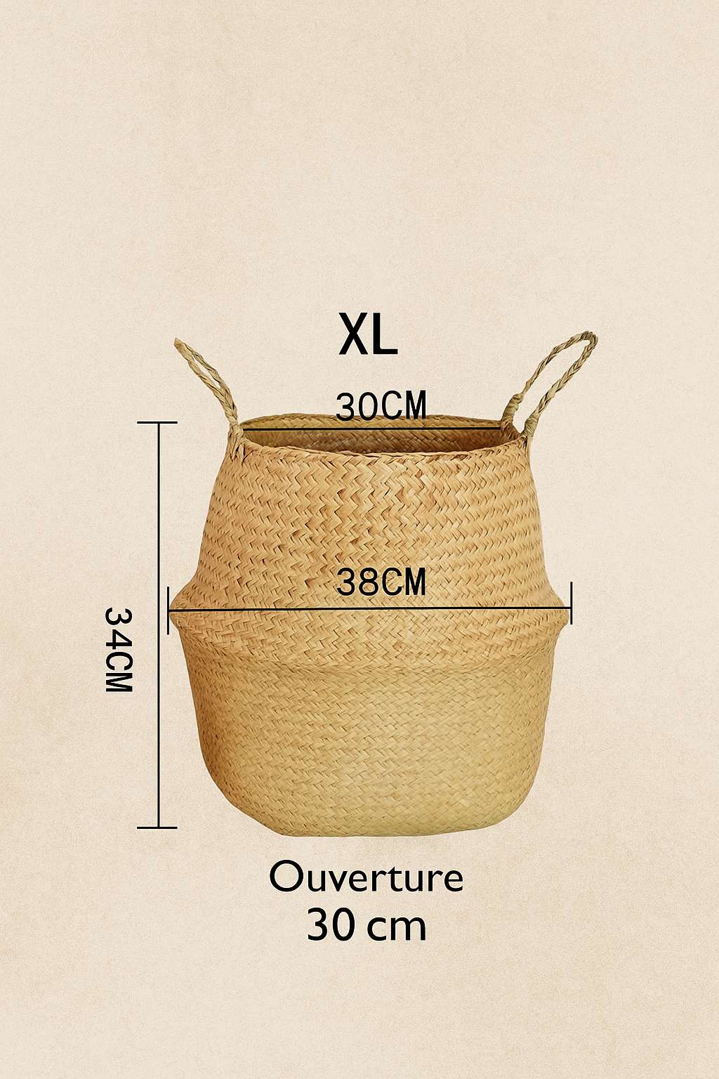 Cache pot en jute