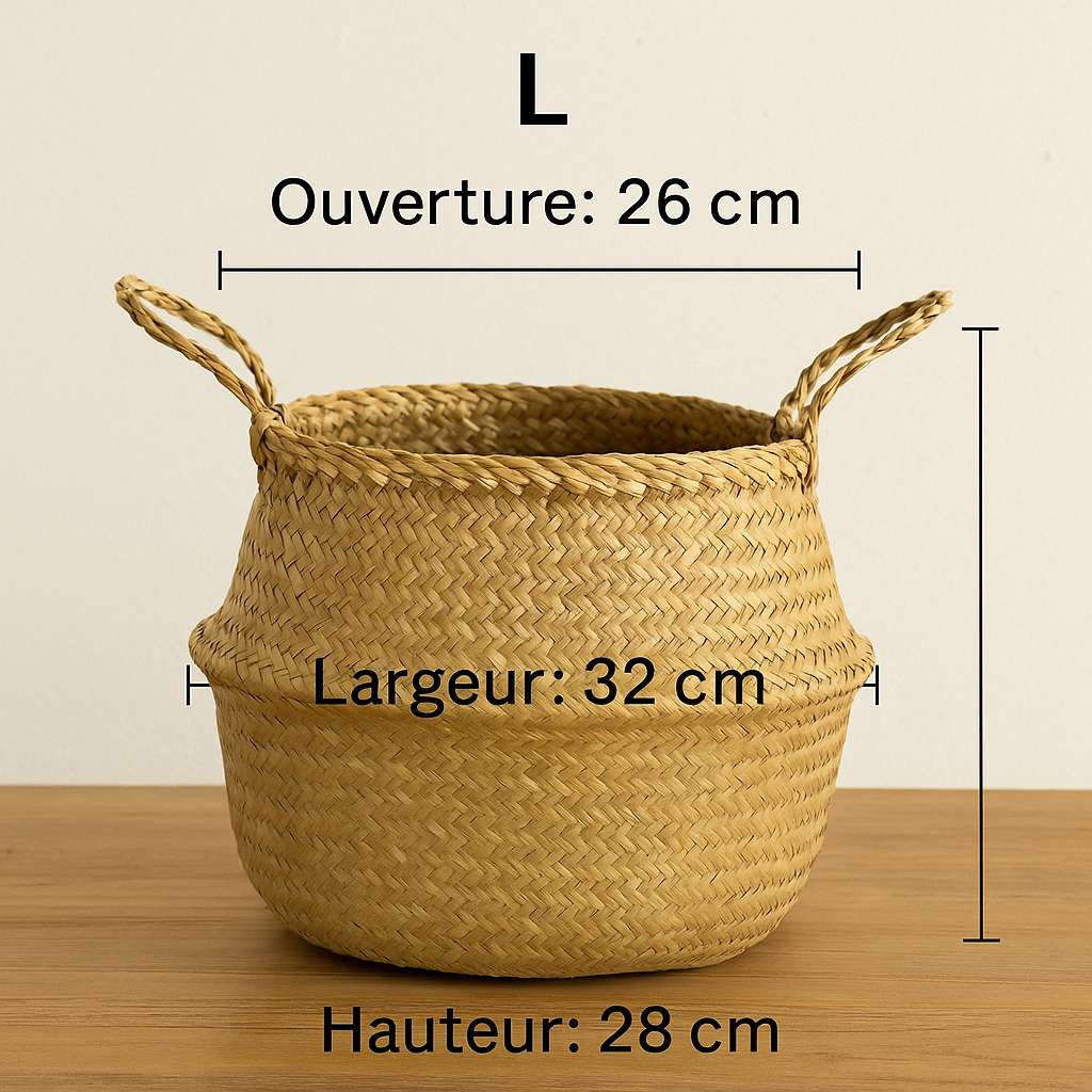 Cache pot en jute