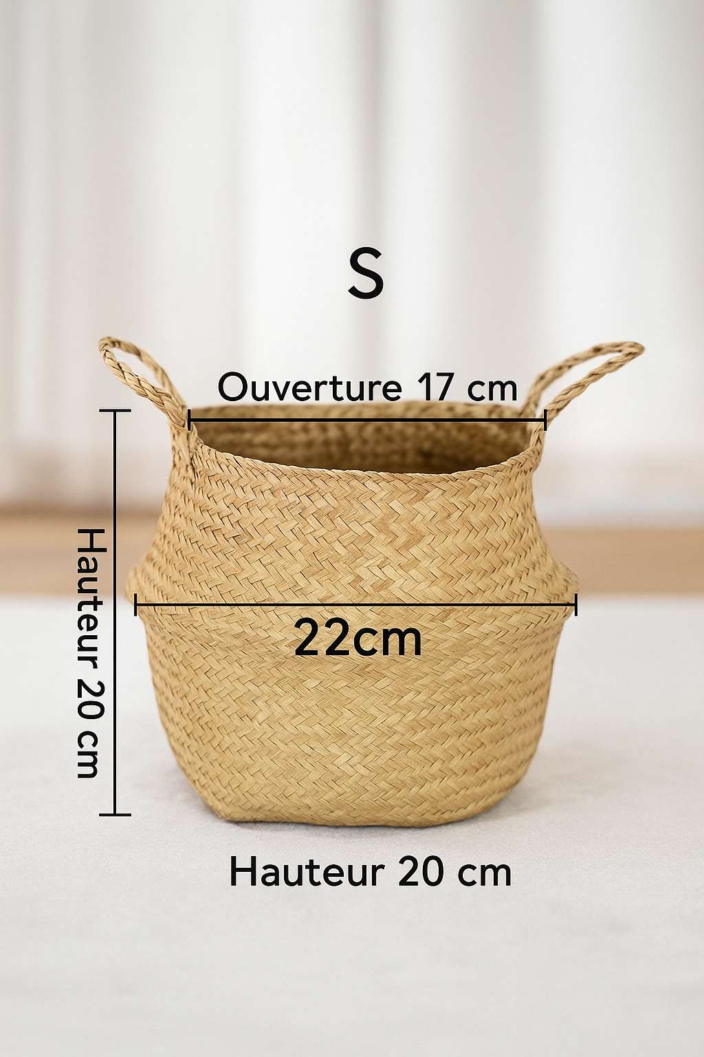 Cache pot en jute