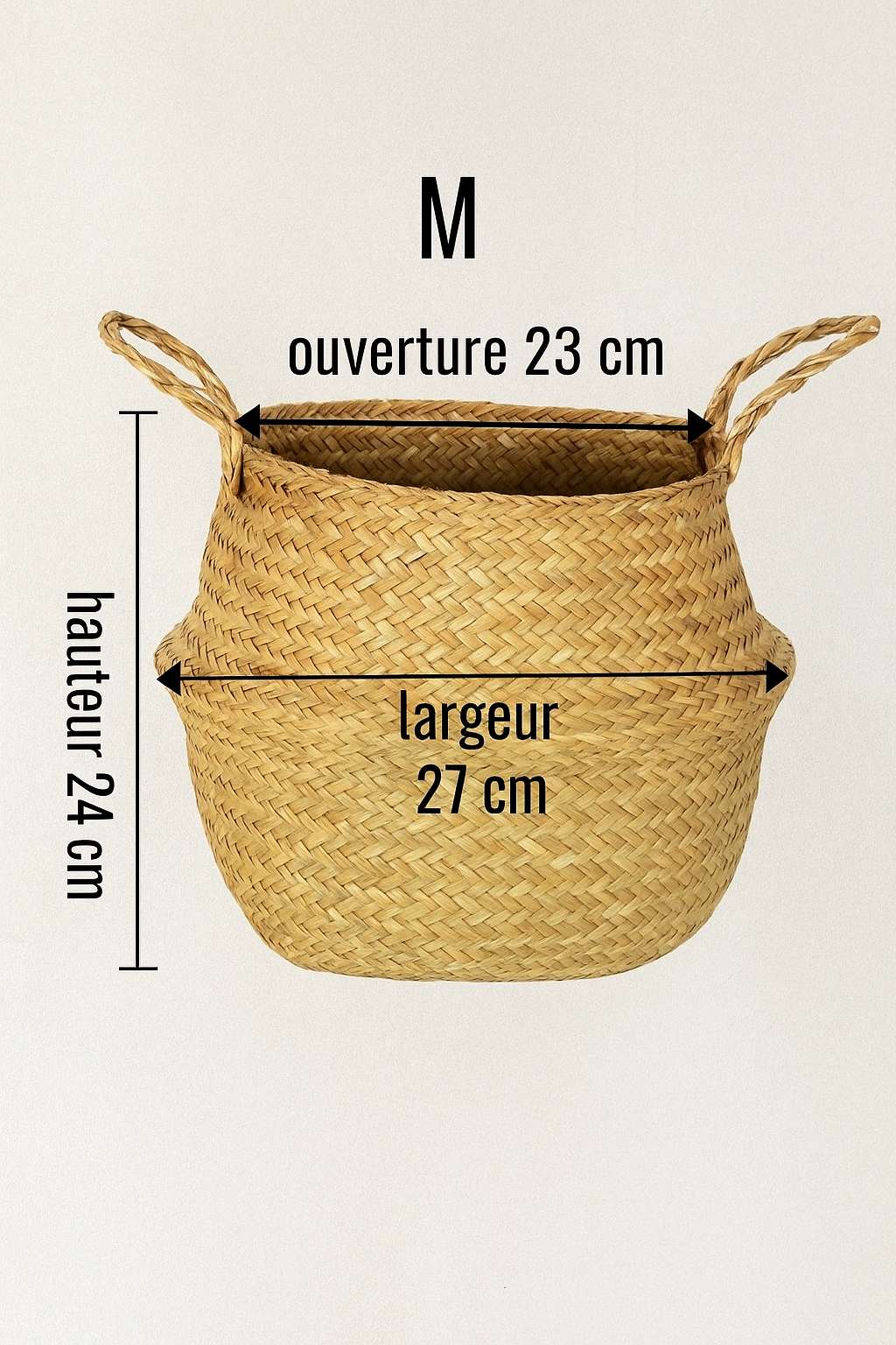 Cache pot en jute