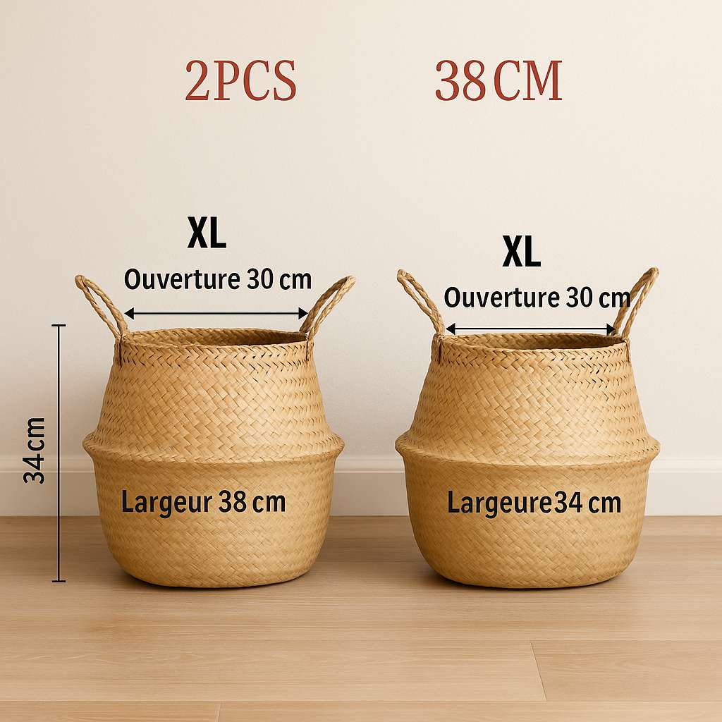 Cache pot en jute
