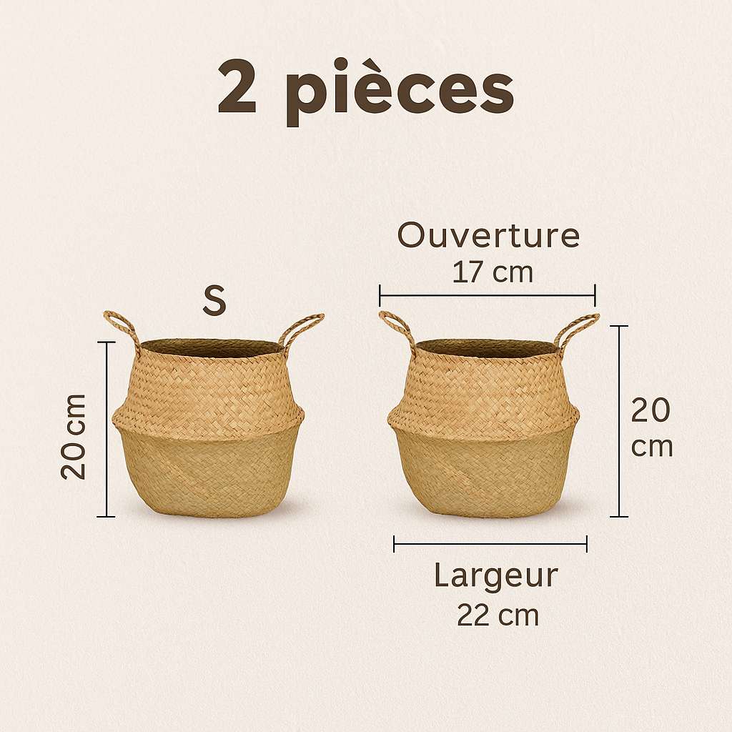 Cache pot en jute