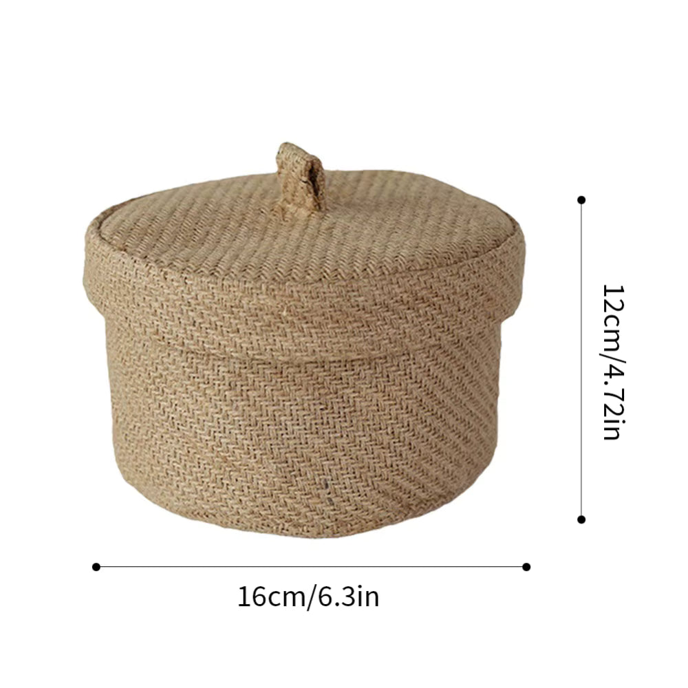 Panier fibre naturelle avec couvercle