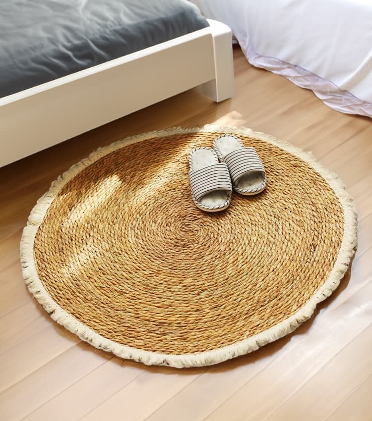 Tapis toile de jute rond