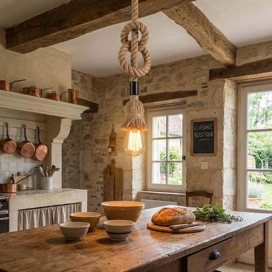 lampe suspension jute