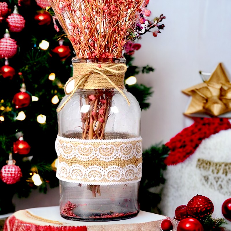 Ruban jute Noël (Dentelle et Jute)