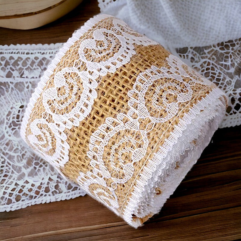 Ruban jute Noël (Dentelle et Jute)