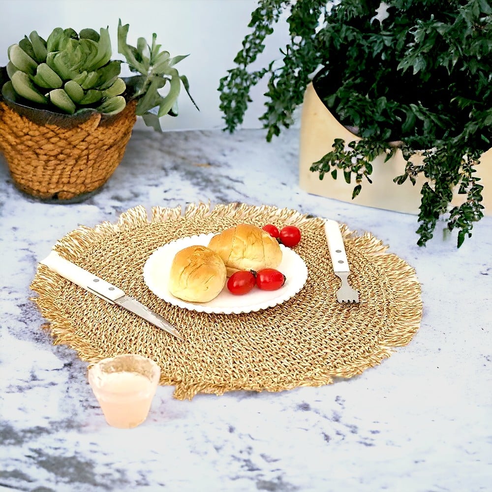 Set de Table Rond en Toile