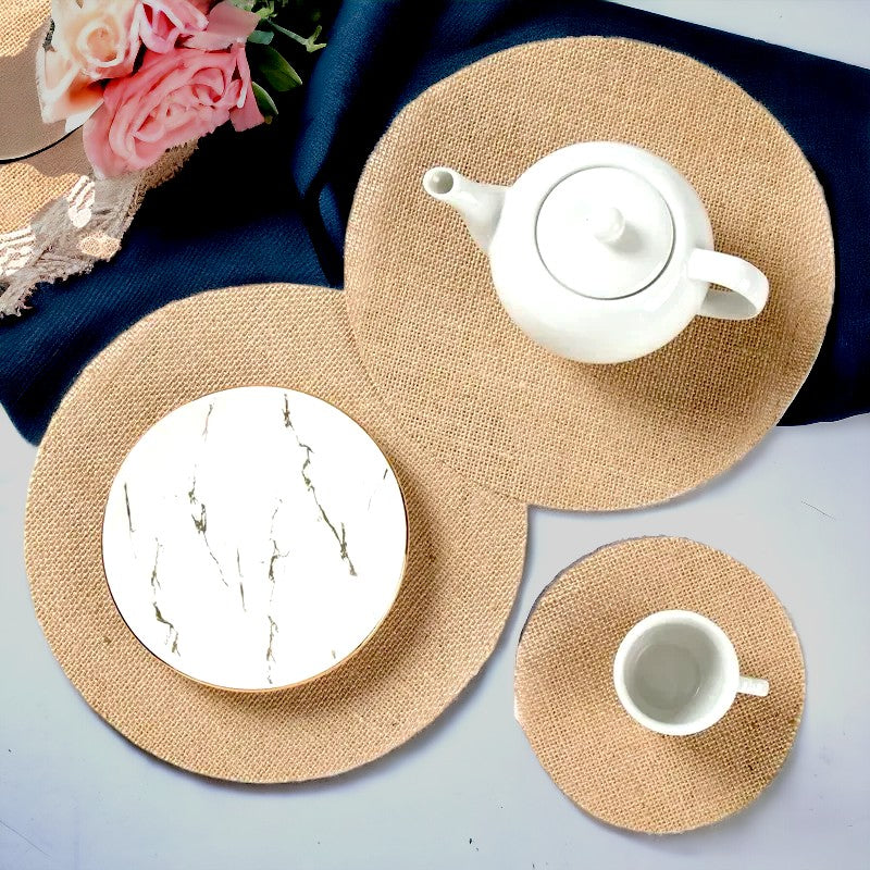 set de table de toile de jute